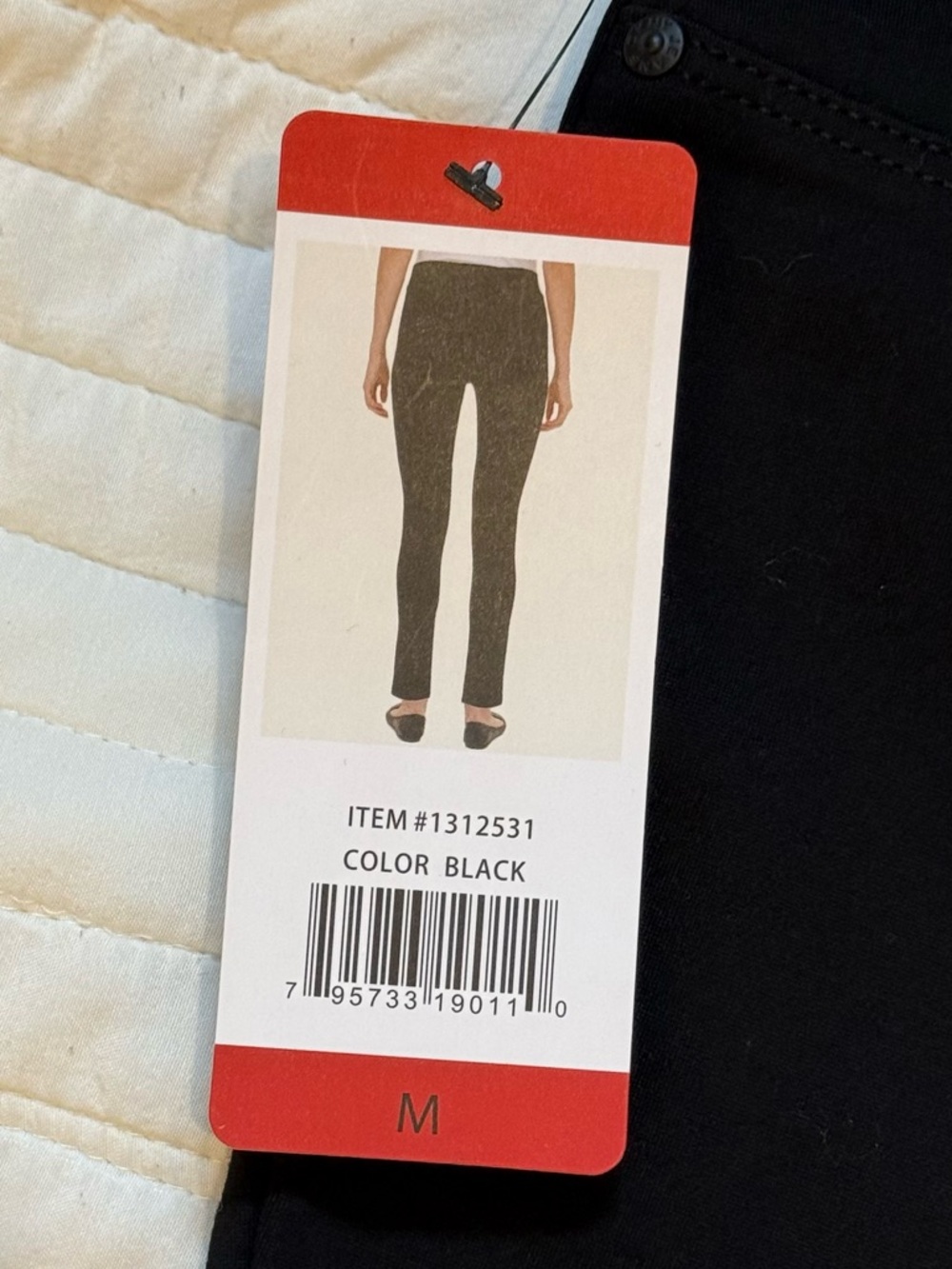 NWT DKNY Jeans Pull-On Ponte Stretch Black Mid-Rise Pant Women's Medium - Picture 4 of 9